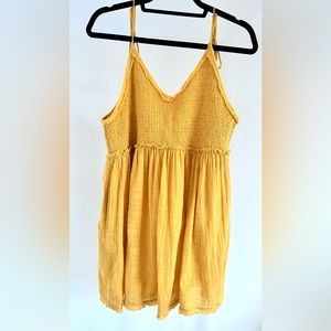 Free people gausey bubble dress with tassel ties size Small